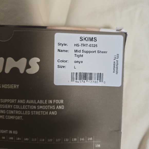 SKIMS Black Women's Hosiery - Picture 3 of 3